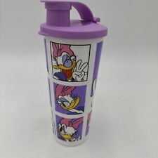 Tupperware Straight Sided Tumbler w/ Drinking Spout 16oz Daisy Duck New picture