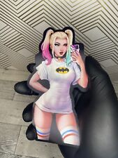 Batman Harley Quinn Waifu 3D Lenticular Motion Car Sticker Decal Peeker picture
