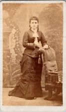 Lovely Young Lady, Skirt w/Train, Fashion, c1870s, CDV Photo, #2098 picture