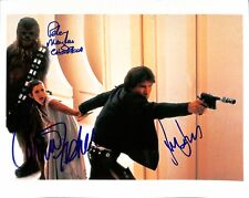 Harrison Ford Carrie Fisher Peter Mayhew Star Wars ESB Signed 8x10 Photo BECKETT picture
