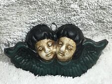 Beautiful Vintage Hand Painted Ceramic Mexican Angels/Cherubs Wall-Folk Art picture