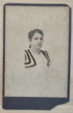 SPAN AM WAR ERA CUBAN HIGH SOCIETY LADY STUDIO CABINET 1890s ORIG PHOTO 659 picture