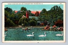 Philadelphia PA-Pennsylvania, Monkey House And Lake, Antique, Vintage Postcard picture