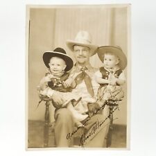 Signed Charles Hauswirth Cowboys Photo 1930s Butte Montana Mayor Autograph C3210 picture