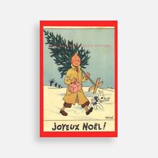 POSTCARD Print / Hergé / Tintin / Joyeux Noel picture