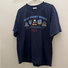 Vintage Walt Disney World (4 Parks) Blue T-Shirt Adult Size XL MGM Hat Shown picture