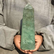1.26kg Natural Green Fluorite Obelisk quartz crystal wand point Gem picture