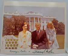 Jimmy Carter & Rosalynn Signed 8x10 White House Photo Autograph W/ Amy picture