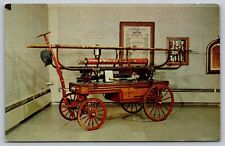 Postcard Hand Drawn Pumper, Firemen's Home Of The State Of New York picture