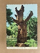 Postcard Punta Gorda FL Florida Indian Head Wood Sculpture Art Holiday Inn picture