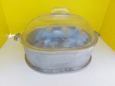 Vintage Guardian Service Aluminum Oval Chicken Roaster W/glass  Lid 12x9x4 picture