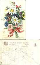 Birthday vintage postcard ~ Tuck bouquet many flowers ~ Bday1395 picture