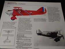 NEAT ~ Breguet Bre. 19 Military Plane Aircraft Profile Data Print ~ LOOK picture