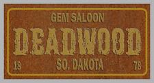 Gem Saloon Deadwood SD 1878 Car Truck  license plate Vintage Look picture