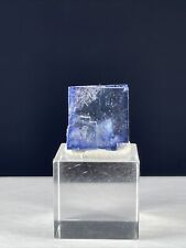 Gemmy Deep Blue Halite Single Crystal, Carlsbad, New Mexico Cube  NMH #004 picture