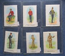Lot of 6 Vintage Silk Canadian Military Uniform Cigarette Cards picture