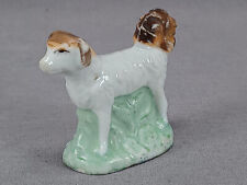 French / German Hand Painted Hard Paste Porcelain Dog Figurine C. 1830-1850s B picture