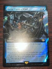 1x SURGE FOIL BORDERLESS BORNE UPON A WIND - Lord of the Rings   - MTG - Magic picture