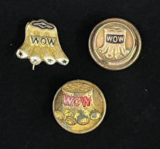 Vintage 10K Gold WOW Woodmen of the World Pins (two 10k, one goldtone) picture