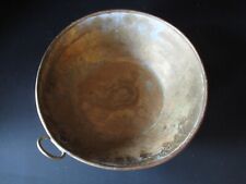 Antique Spun Brass pot rolled edge single ring 9.75