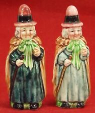 Vintage Pair of Witches Salt & Pepper Unusual and Great Detail Japan Majolica? picture