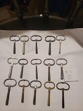Vintage Antique Set Of 15 Metal Winding Clock Keys picture