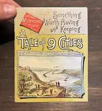 1885 CHICAGO  MILWAUKEE & St PAUL RAILWAY Tale of 9 Cities Booklet CM&StP Maps picture