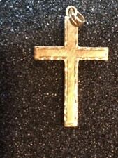 10k Gold engraved Cross Pendant Simple & Elegant .82 grams picture