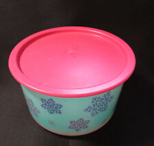 Tupperware one touch winter white pink snowflake bowl #2709 4x6 picture