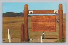 Postcard Roadside Historical Sign Rawhide Buttes and Monument near Lusk Wyoming picture