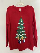 Holiday Time Ugly Christmas Tree Sweater Womens Plus 2x  Gifts Star Metallic picture