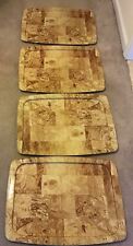 Vintage TV Trays Yellowy/Gold/Brown (4) picture
