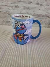 Vintage Sesame Street Grover 3D Birthday October 14th Large Coffee Mug. Rare picture