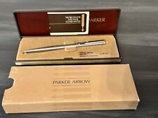 Vintage Parker Arrow Series Stainless Steel Ball Point Pen NEW MINT  Made in USA picture