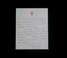 King Charles III Signed 21st Birthday Letter Document Prince of Wales Cipher UK picture