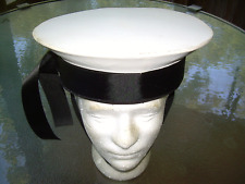 VTG Italian Navy Flat Top Pie style Sailor Hat Cap  BERET, size Large picture
