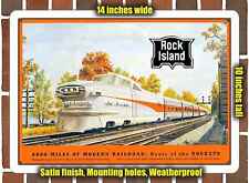 Metal Sign - 1956 Rock Island Railroad Aerotrain- 10x14 inches picture