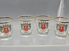 Rothenburg ob der Tauber shot glasses set 4 Travel Souvenir Germany Vtg picture