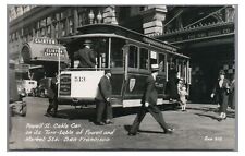 RPPC Powell Street Cable Car Trolley SAN FRANCISCO CA Real Photo Postcard picture