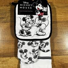 Disney Mickey Mouse 3 Piece Kitchen Set Valentines Day True Love NEW Black White picture