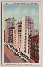 Postcard Superior Street Looking East Duluth Minnesota 1948 picture