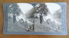 antique STEREOGRAPH Steroview Blowing the Alpine Horn SWITZERLAND  Keystone Co picture