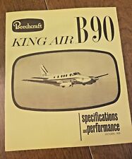 Beechcraft King Air B90 1968 Specifications & Performance Pamphlet Brochure Ad picture