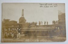 1906 Real Photo Train Wreck Atlantic City NJ LAST TRAIN CAR OUT OF WATER picture