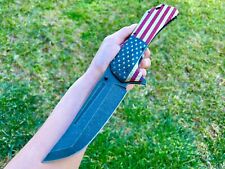 12.25” Giant USA Flag Tactical Spring Assisted Open Blade Pocket Knife Hunting picture