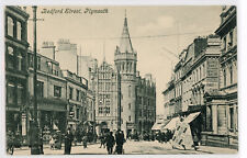 Bedford Street, Plymouth, Devon, England vintage 1910 UK postcard picture