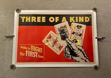 Original Anti Axis WWII Poster Three Of A Kind General Cable Co. On Linen 40x60” picture