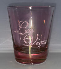 Vintage Las Vegas Pink Shot Glass Souvenir 2.25