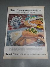 Swanson TV Dinner Fried Chicken Print Ad 1962 10x13 picture