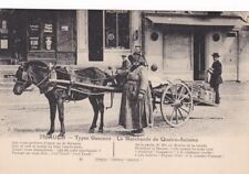 Auch, Gascony,FR,Vintage, Woman Seasonal Vendorwith Her Horse & Cart, Unused picture